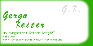 gergo keiter business card